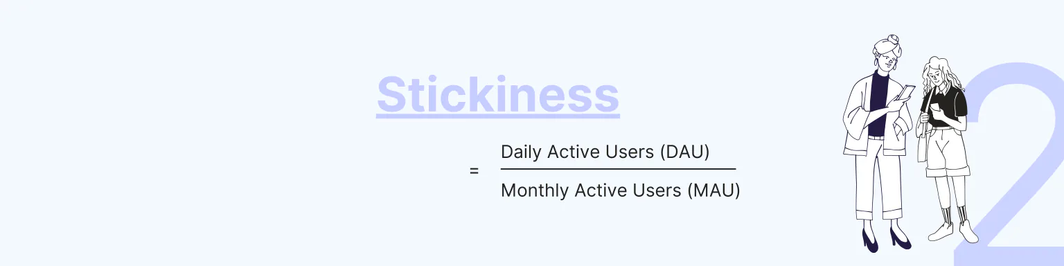 App stickiness formula