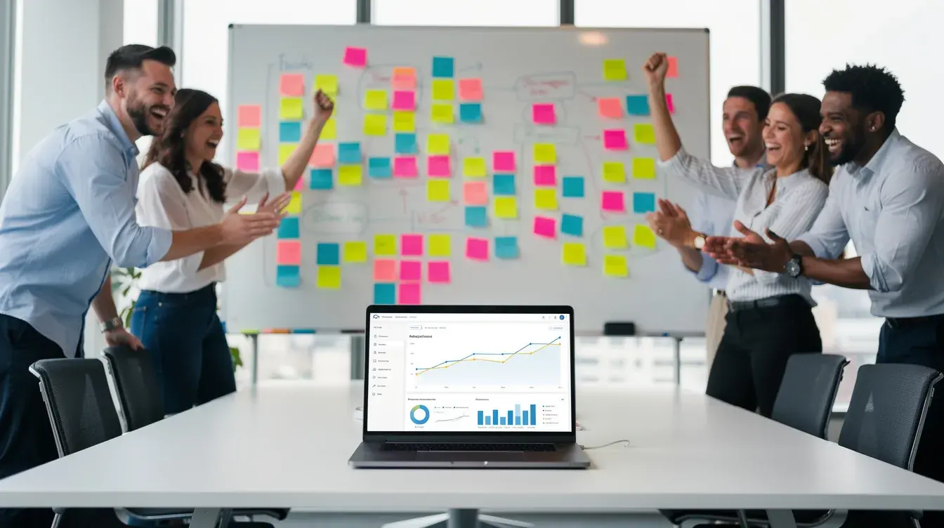 Product team celebrating an AI driven release workflow